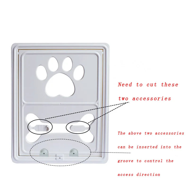 Lockable Plastic Pet Dog Cat Door Access Door for Home
