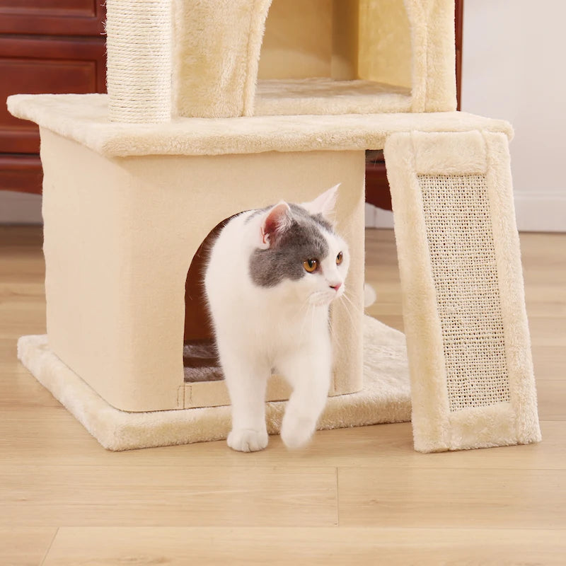 Fast Delivery Pet Cat Tree Tower Condo Furniture with Scratching Posts Multi Level Cat Jumping Climbing Tree Toys Pet Cat Houses
