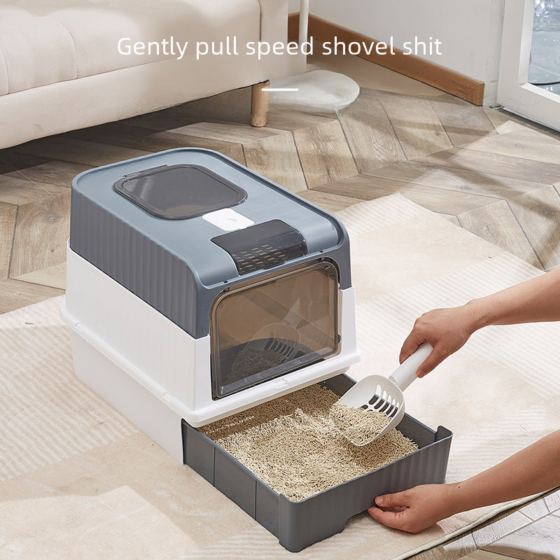 Cat Litter Basin Ultraviolet Sterilization Top-entry Oversized Fully-enclosed Cat Litter Basin Pet Supplies Drawer-type Cat Toil