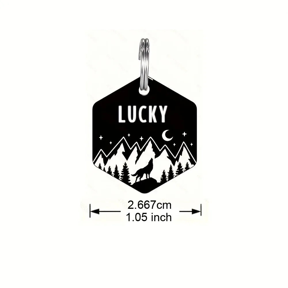 Custom Engraved Stainless Steel Dog Tag - Durable Pet ID for Collars, Personalized with Your Dog's Name & Contact Info