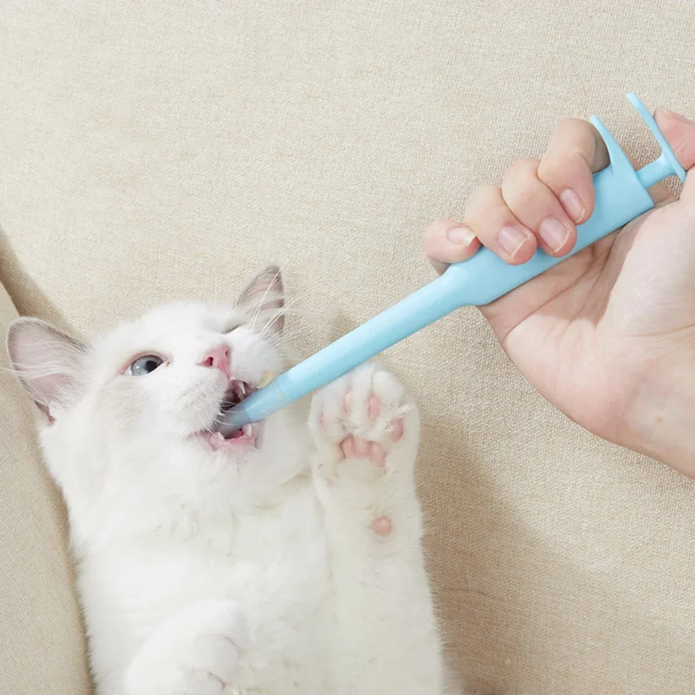 Pet Medicine Feeder Handheld Syringe Dispenser Universal Design Cat&Dog Pill Shooter Feeding Kit