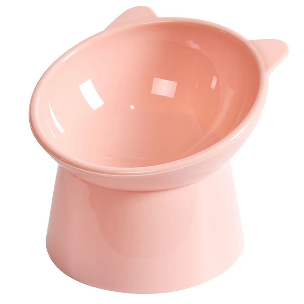 Tilted Cat Food Bowl Cat Food Dish Ergonomic Raised Cat Food Bowl Anti Vomiting Plastic Feeding Bowl Non Slip Pet Supplies