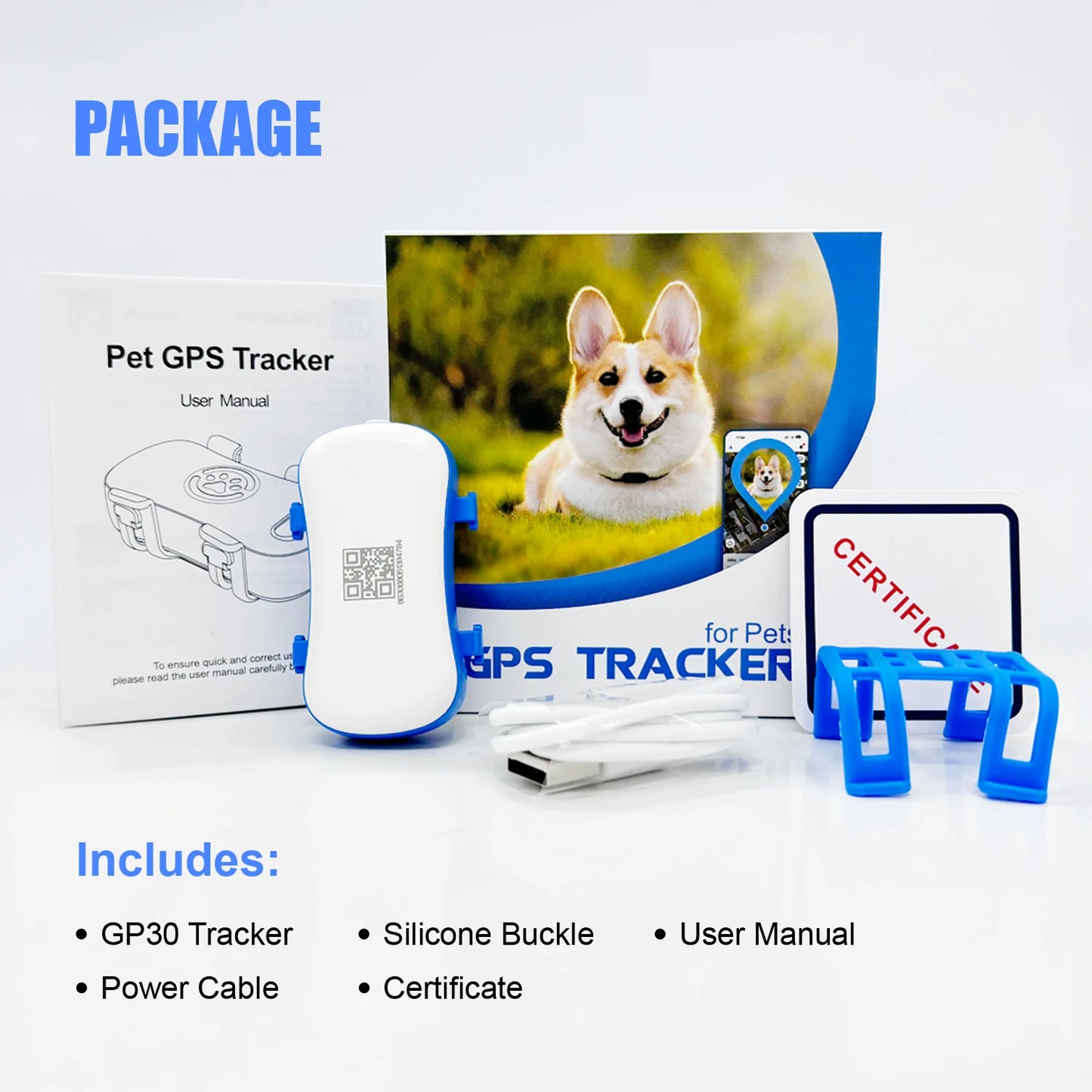 4G Dog Cat GPS Tracker for Pets - Waterproof Smart Locator with App, Live Tracking & Light/Sound Search with Subscription