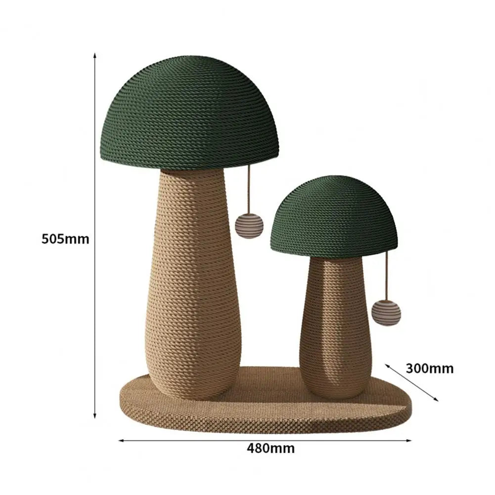 Durable Sisal Scratching Post for Cats Mushroom Cat Scratching Post with Sisal Scratcher Poles Toy Ball for Kittens for Small