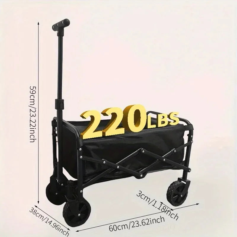 Wagon Cart Foldable Heavy Duty Utility Cart for Groceries, Sports, Gardening, Shopping portable folding cart foldable cat