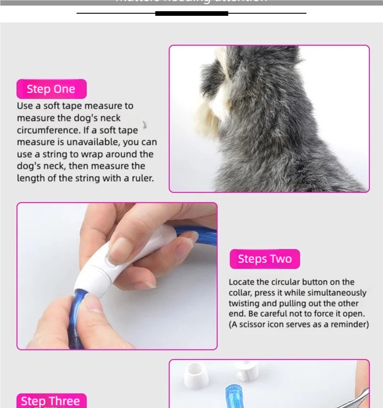 New LED Dog Collar USB Rechargeable,3 Mode Adjustable Glowing Dog Collar for Night Walking,Safe Reflective Pet Collar