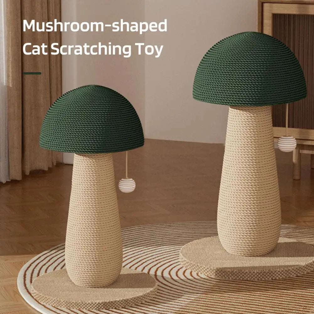 Durable Sisal Scratching Post for Cats Mushroom Cat Scratching Post with Sisal Scratcher Poles Toy Ball for Kittens for Small