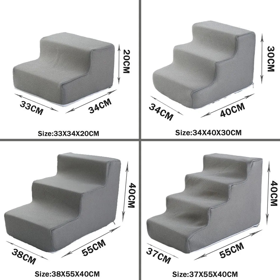 Pet Ramps 3 Steps Stairs Cat Dog Ladder Anti-slip Removable Stairs for Dogs Pet Accessories Toy Dog Bed Stairs