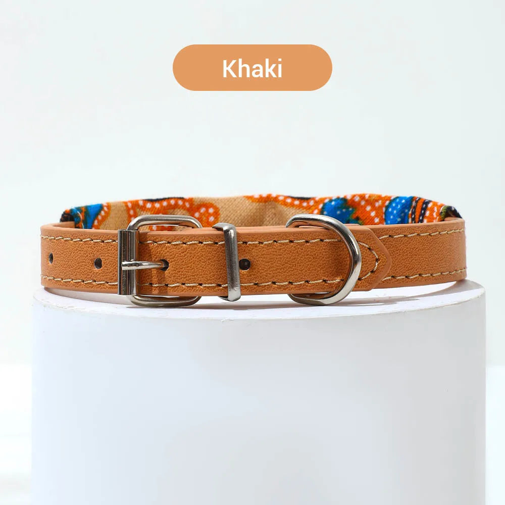 Adjustable Pets Bandana Collar PU Neck Scarf
 Triangle Scarf XS-L