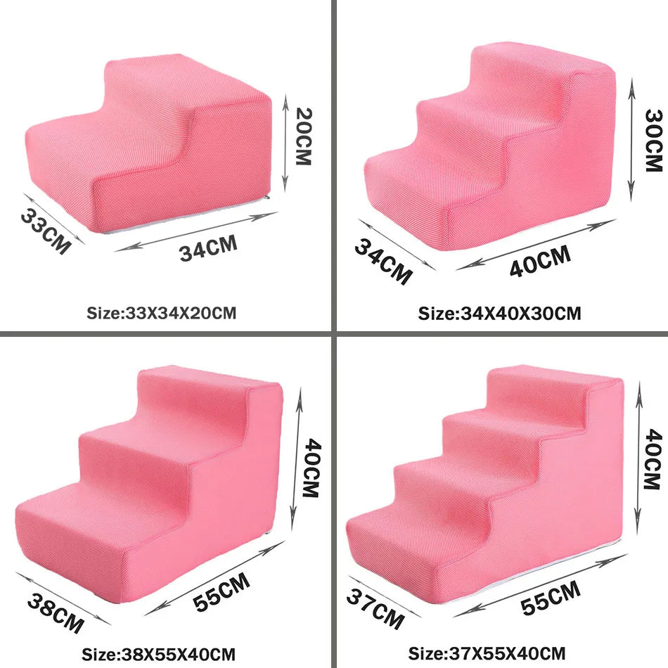 Pet Ramps 3 Steps Stairs Cat Dog Ladder Anti-slip Removable Stairs for Dogs Pet Accessories Toy Dog Bed Stairs