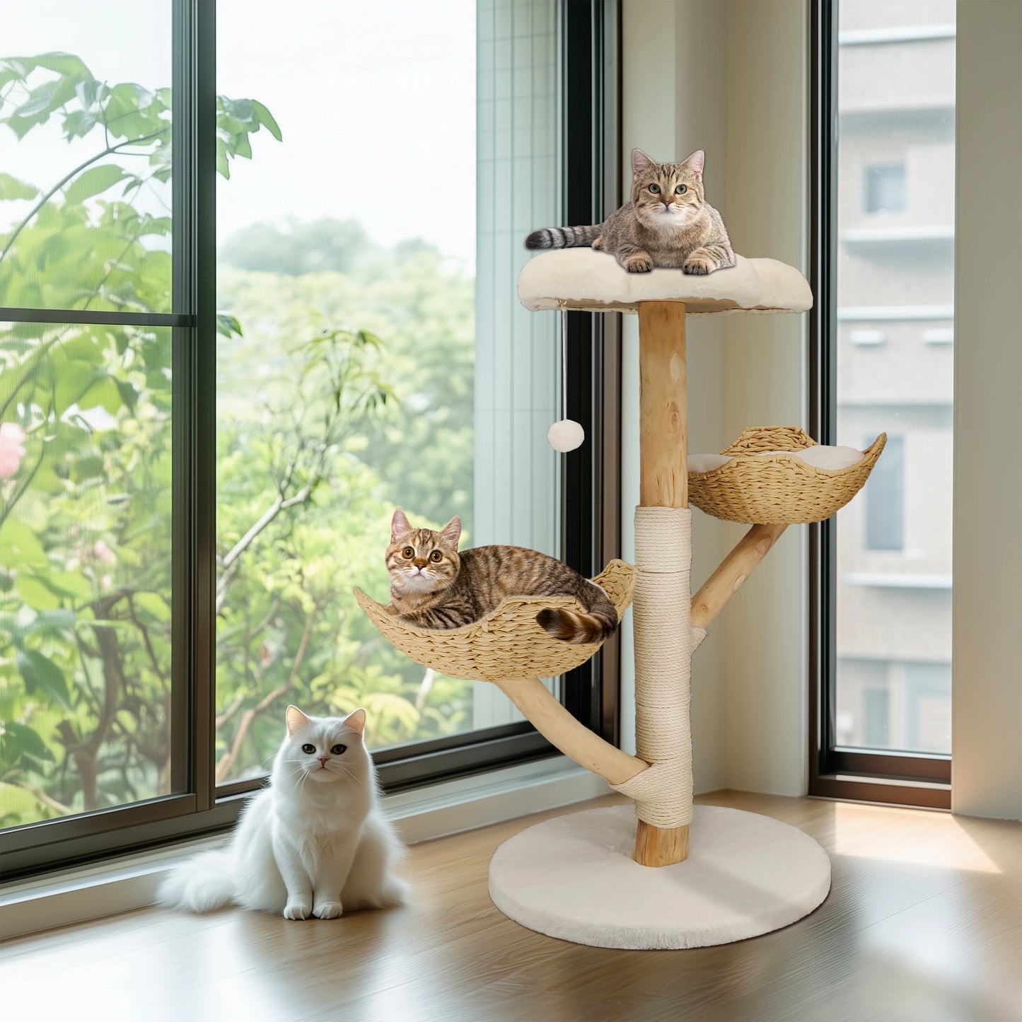 Bingopaw Cat Tree Tower Condo Furniture Scratch Post for Kittens Pet House Play