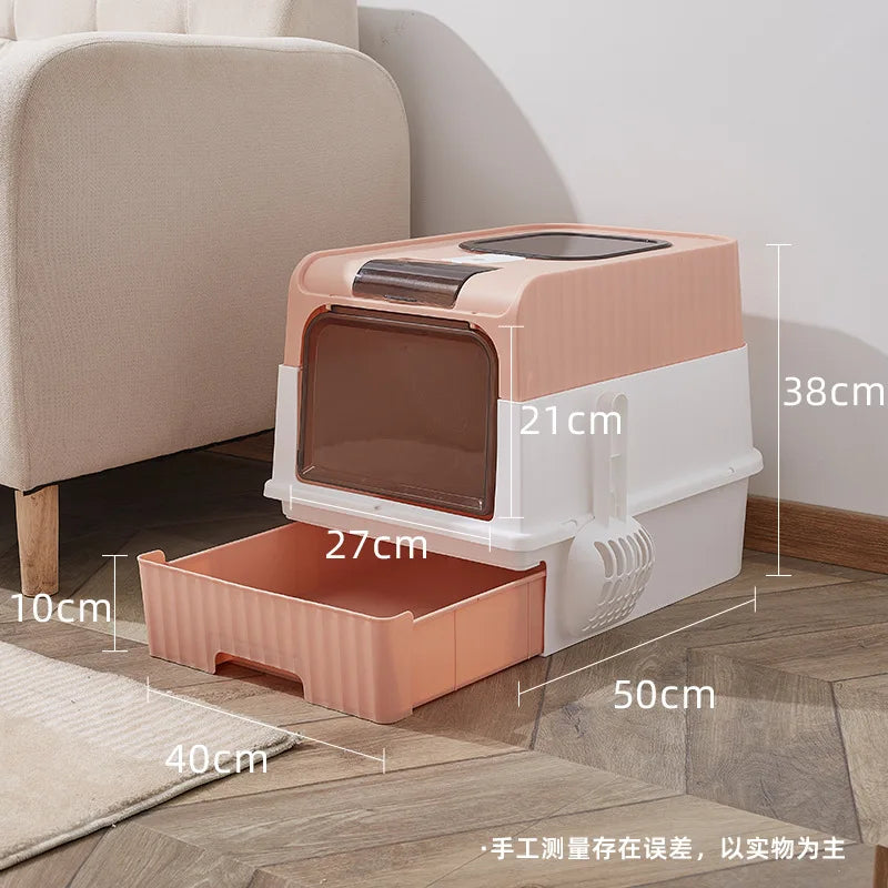 Cat Litter Basin Ultraviolet Sterilization Top-entry Oversized Fully-enclosed Cat Litter Basin Pet Supplies Drawer-type Cat Toil