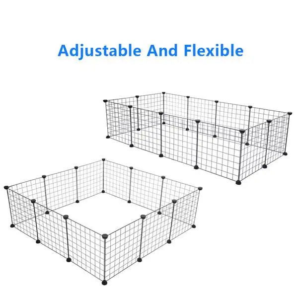 Pet Playpen, Small Animal Cage Indoor Portable Metal Wire Yard Fence for Small Animals,  Rabbits Kennel Crate Fence Tent