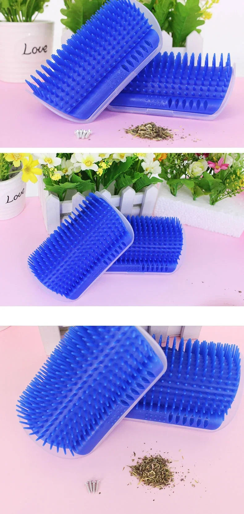 Pet Comb Removable Cat Corner Scratching Rubbing Brush Pet Hair Removal Massage Comb Pet Grooming Cleaning Supplies