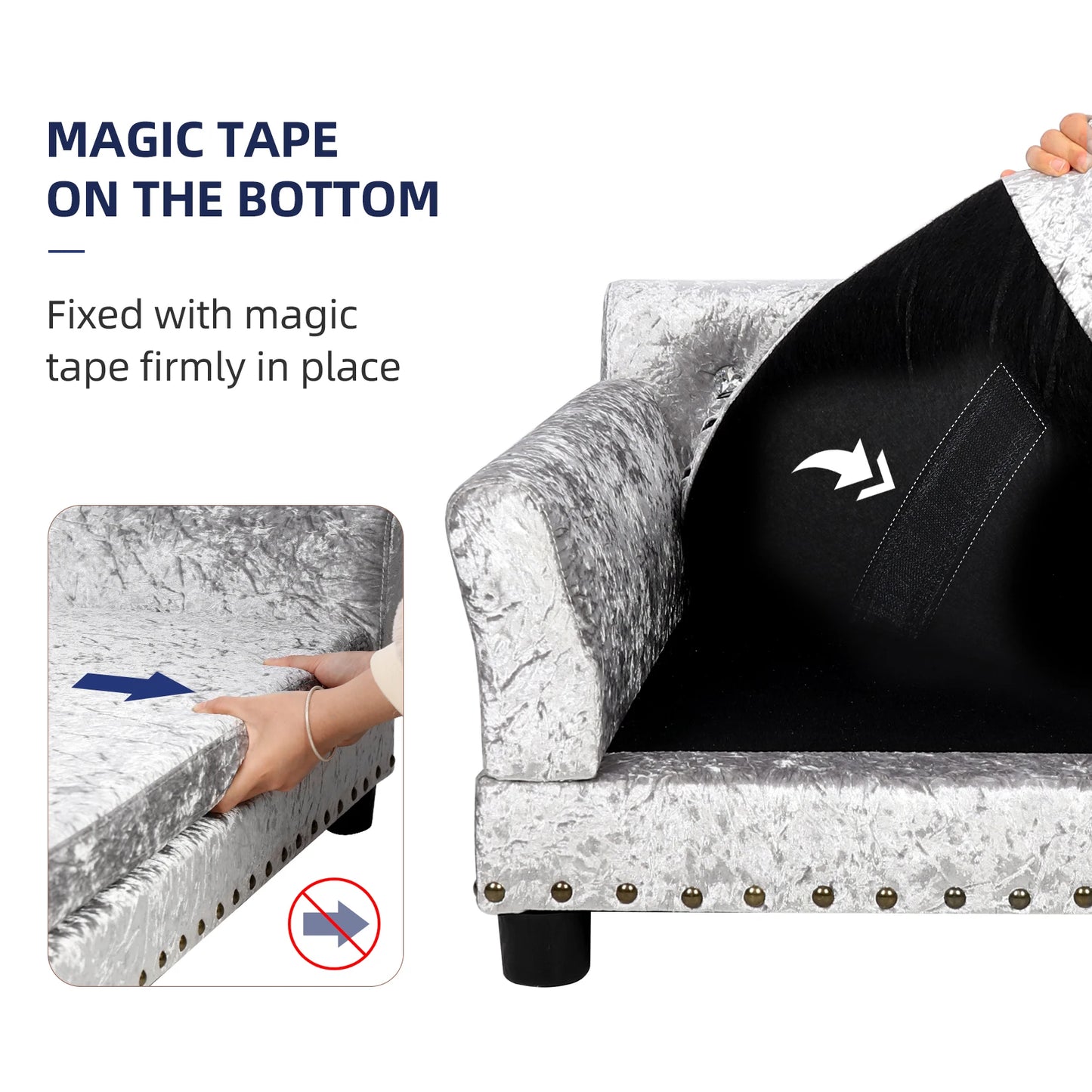 Heavy Duty Pet Sofa Large Raised Dog Bed Cushioned Sofa Softly Pet Cat Bed Puppy Sofa Couch Lounge Bed