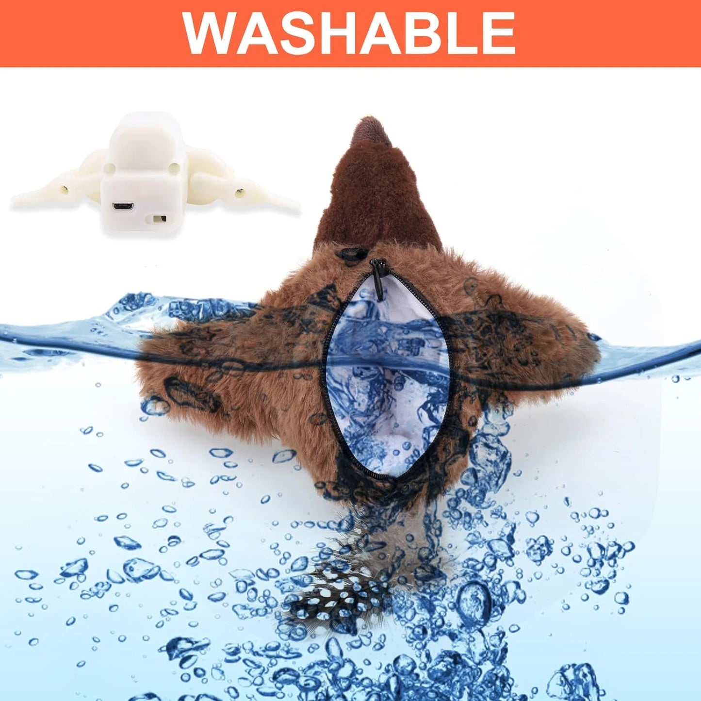 Adorable, fluffy interactive remote control bird toy for small/medium dogs - Engaging and stimulating pet toy with chirping soun