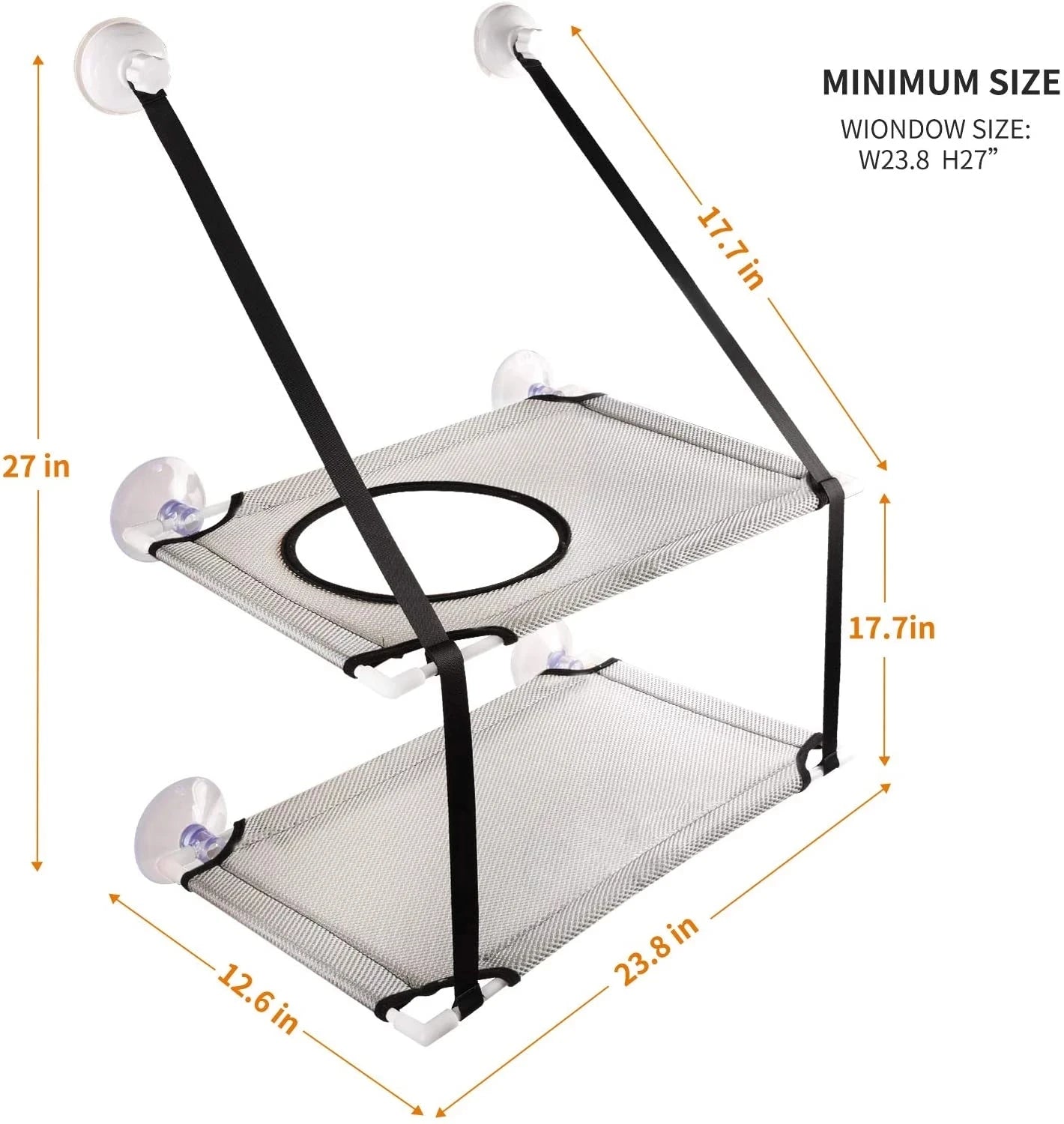 Cat Bed Hanging Window Cat Hammock Bed for Cats Comfortable Canvas Pet Hammock Kitty Sunny Window Seat Mount Bearing 10kg