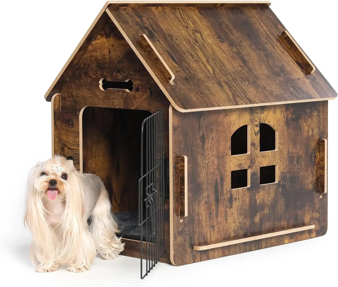 Dog House Indoor for Small Dogs or Cats, Cozy Wooden Design, Small Indoor Bed House