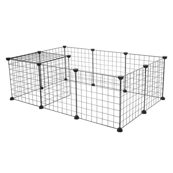 Pet Playpen, Small Animal Cage Indoor Portable Metal Wire Yard Fence for Small Animals,  Rabbits Kennel Crate Fence Tent