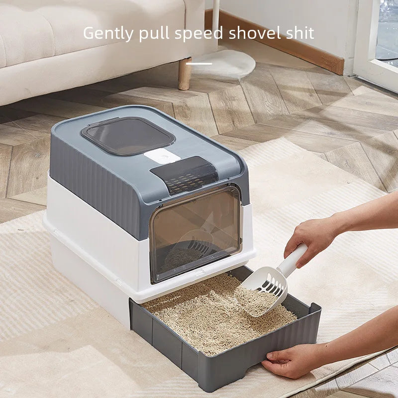 Cat Litter Basin Ultraviolet Sterilization Top-entry Oversized Fully-enclosed Cat Litter Basin Pet Supplies Drawer-type Cat Toil