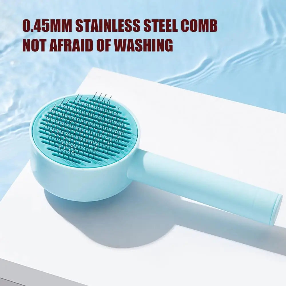 Hair Removal Comb Self Cleaning Slicker Brush For Dog Cat Hair Brush Dog Hair Removal Comb Deshedding Brush Pet Grooming Brush