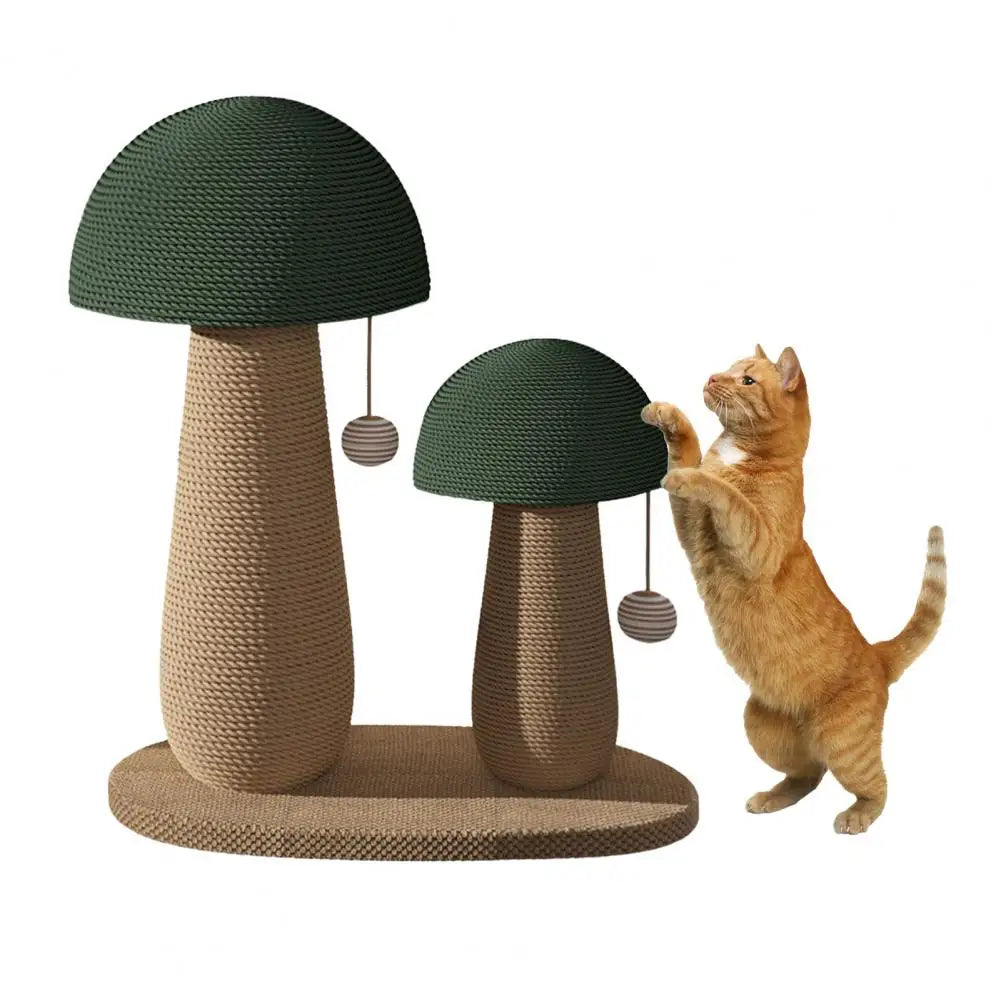 Durable Sisal Scratching Post for Cats Mushroom Cat Scratching Post with Sisal Scratcher Poles Toy Ball for Kittens for Small