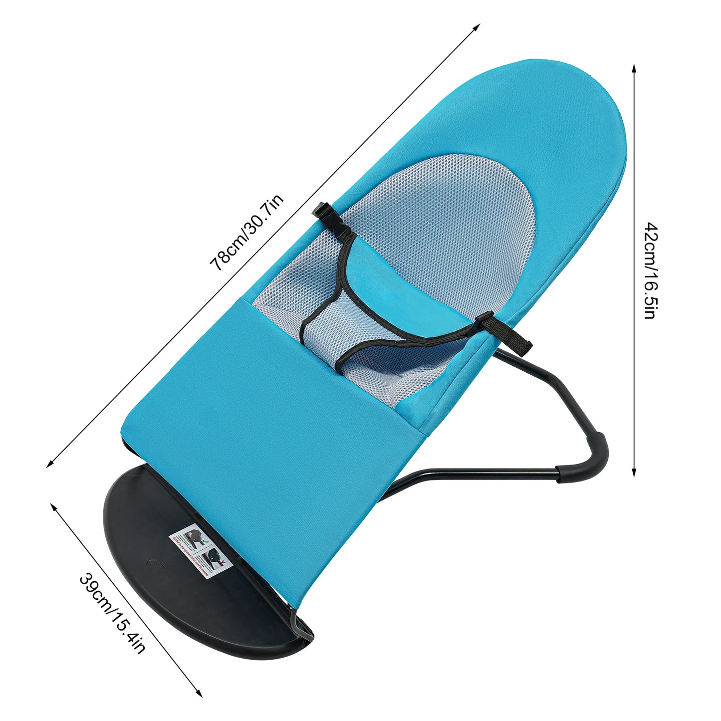 Pet Rocking Chair, Stainless Steel Bracket, Height Adjustable,  Foldable, Portable Puppy Rocker Bed with Anti-slip Pads for Home