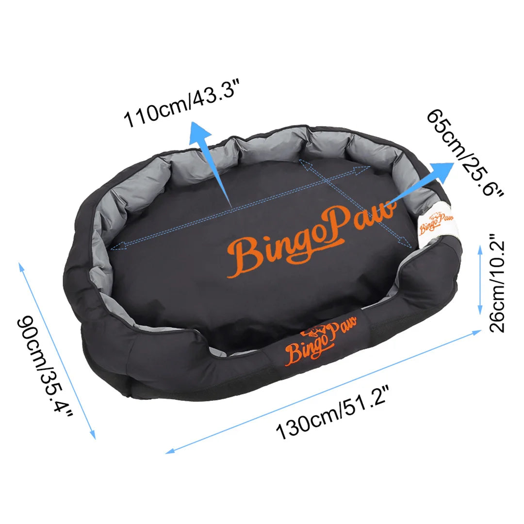 BingoPaw Large Soft Dog Bed with Removable Cushion Waterproof Sofa Dog Pet Bedding Scratch Prevention Oxford Cover