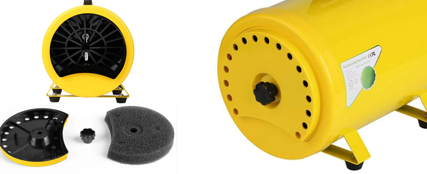 Dog Hair Dryer, 3.8HP 2800W Pet Grooming Blower for Large Dogs Hair Force Blaster with Heat, Stepless Speed Adjustable