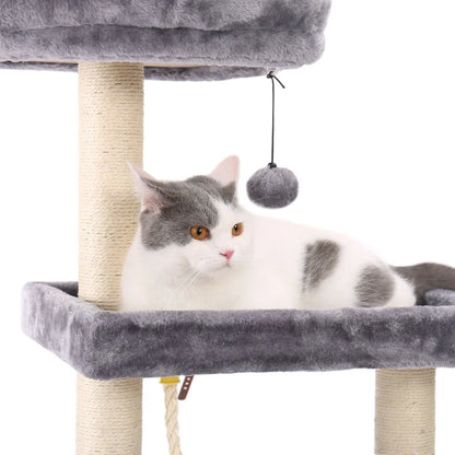 Fast Delivery Pet Cat Tree Tower Condo Furniture with Scratching Posts Multi Level Cat Jumping Climbing Tree Toys Pet Cat Houses