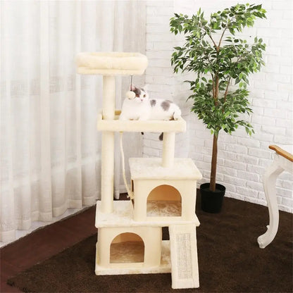 Fast Delivery Pet Cat Tree Tower Condo Furniture with Scratching Posts Multi Level Cat Jumping Climbing Tree Toys Pet Cat Houses