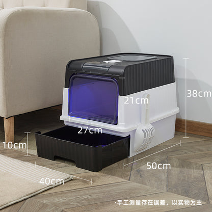 Cat Litter Basin Ultraviolet Sterilization Top-entry Oversized Fully-enclosed Cat Litter Basin Pet Supplies Drawer-type Cat Toil