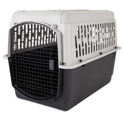 Large 40 Inch Dog Crate Plastic Carrier Heavy Duty Portable Pet Kennel Airline Approved Safe Secure Travel Crate Dogs