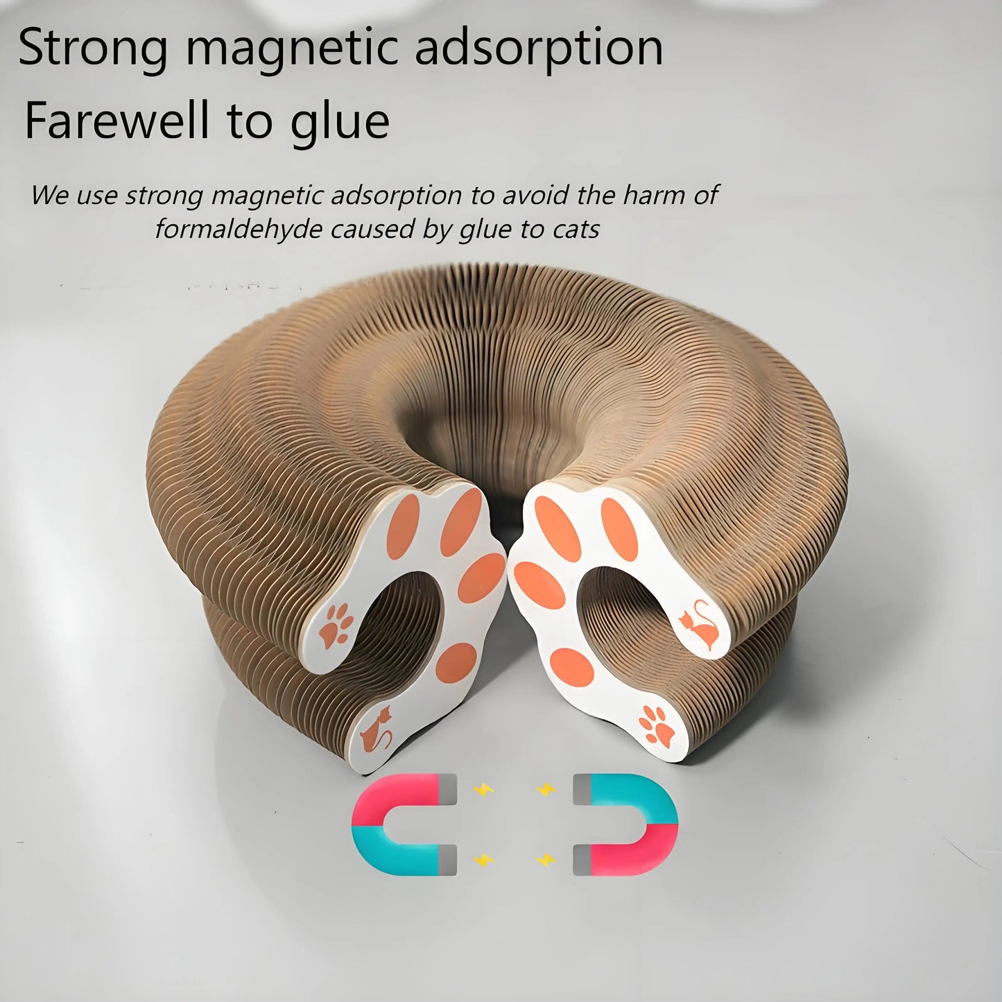 Cat Scratching Board with Bell – Corrugated Paper Toy, Durable Scratch Pad for Cats, Interactive Play & Stress Relief