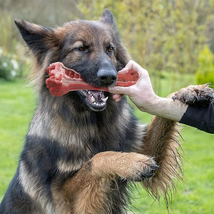 Durable dog chew toys for powerful chewing dogs, sturdy, non-toxic natural rubber toys for cleaning canine teeth