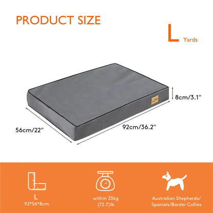 M L XL 2XL Dog Bed Jumbo Pet Orthopedic Bed Memory Foam Base Crate Mattess Cushion with Washable Cover Waterproof