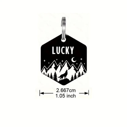 Custom Engraved Stainless Steel Dog Tag - Durable Pet ID for Collars, Personalized with Your Dog's Name & Contact Info