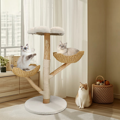 Bingopaw Cat Tree Tower Condo Furniture Scratch Post for Kittens Pet House Play