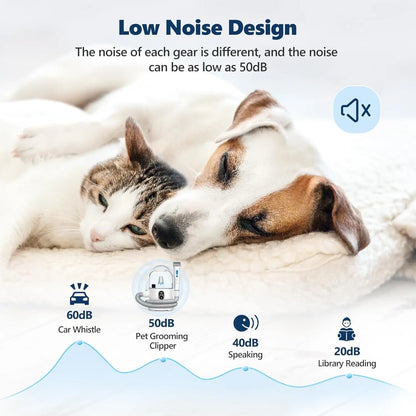 Pet Grooming Vacuum Kit 5-in-1 Pet Grooming Kit with 2.0L Dust Cup for Shedding Dogs/Cats, Low Noise Hair Remover