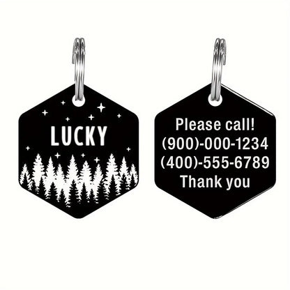 Custom Engraved Stainless Steel Dog Tag - Durable Pet ID for Collars, Personalized with Your Dog's Name & Contact Info
