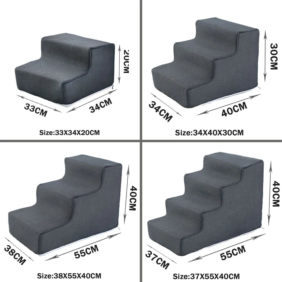 Pet Ramps 3 Steps Stairs Cat Dog Ladder Anti-slip Removable Stairs for Dogs Pet Accessories Toy Dog Bed Stairs