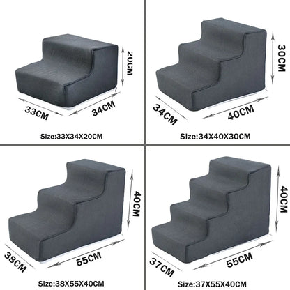 Pet Ramps 3 Steps Stairs Cat Dog Ladder Anti-slip Removable Stairs for Dogs Pet Accessories Toy Dog Bed Stairs