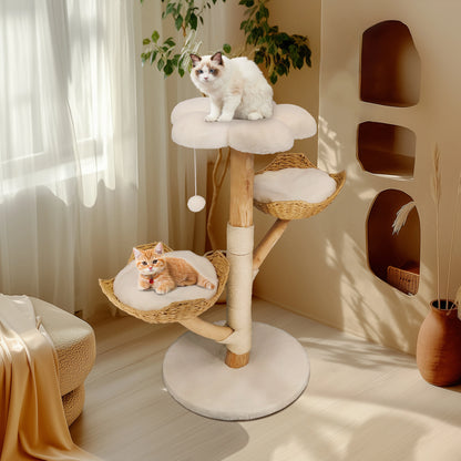 Bingopaw Cat Tree Tower Condo Furniture Scratch Post for Kittens Pet House Play