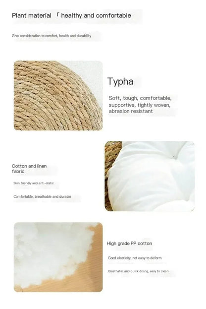 Pure hand-woven rattan cat nest four seasons universal warm pad removable washable winter pet supplies