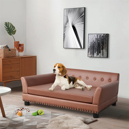 Heavy Duty Pet Sofa Large Raised Dog Bed Cushioned Sofa Softly Pet Cat Bed Puppy Sofa Couch Lounge Bed