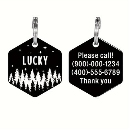 Custom Engraved Stainless Steel Dog Tag - Durable Pet ID for Collars, Personalized with Your Dog's Name & Contact Info