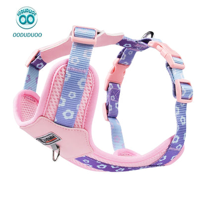 OODUDUOO Dog Harness and Leash Set Adjustable Pet Harness Vest For Small Medium Dogs Pet Collar Dog Chest Strap Outdoor Supplies