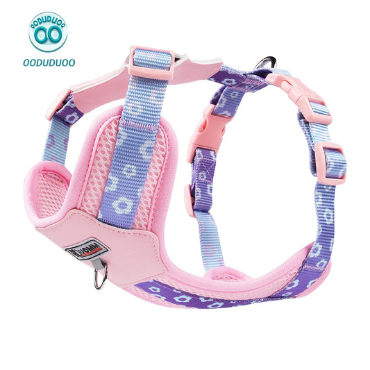 OODUDUOO Dog Harness and Leash Set Adjustable Pet Harness Vest For Small Medium Dogs Pet Collar Dog Chest Strap Outdoor Supplies