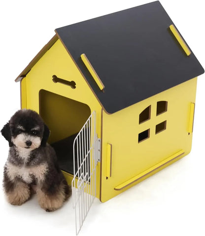 Dog House Indoor for Small Dogs or Cats, Cozy Wooden Design, Small Indoor Bed House