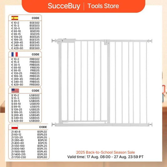 VEVOR Baby Gate 28/30/36 Inches High Dog Gate Pet Security Pressure Mount